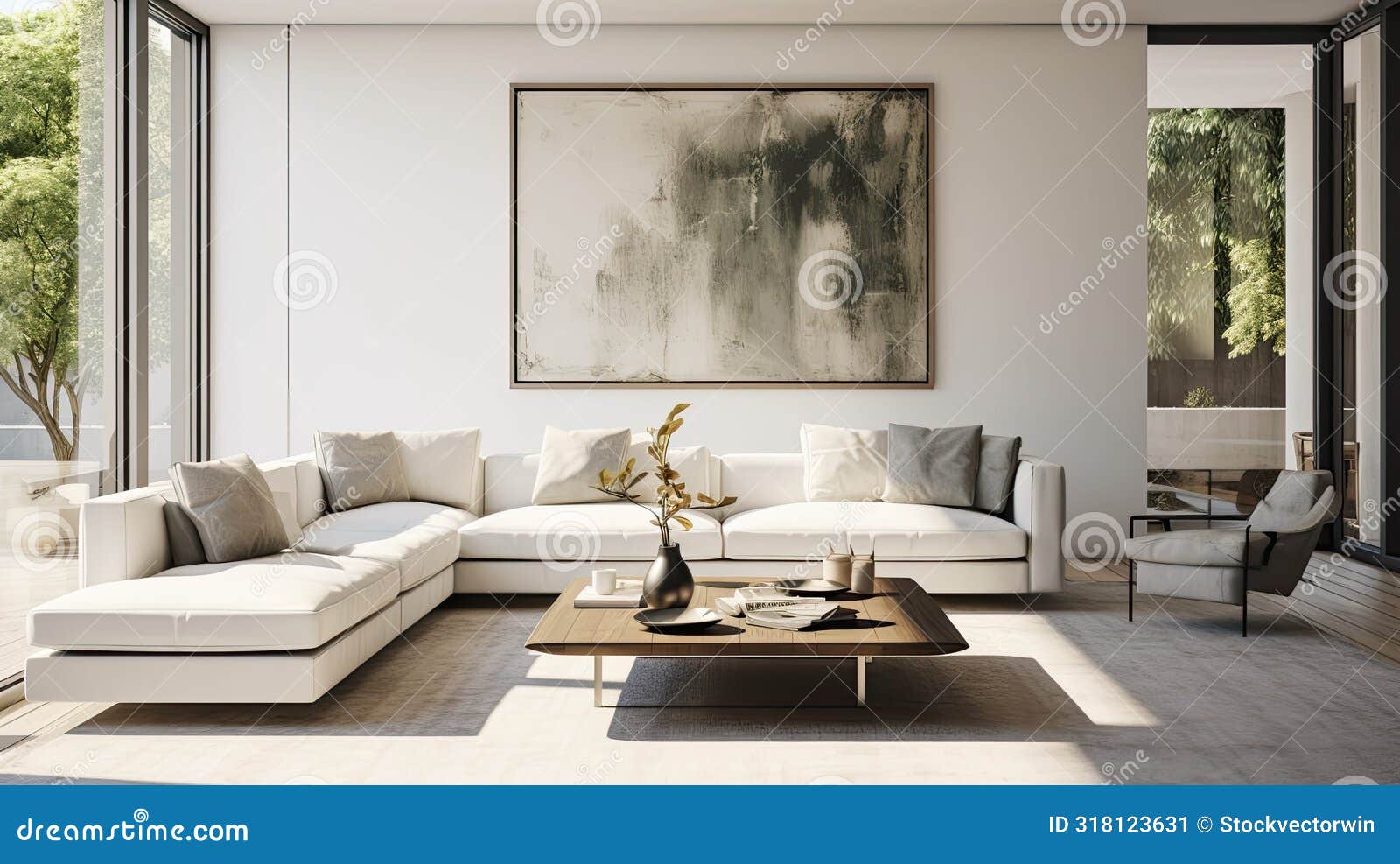 Sleek Interior Design Project Stock Illustration | CartoonDealer.com ...