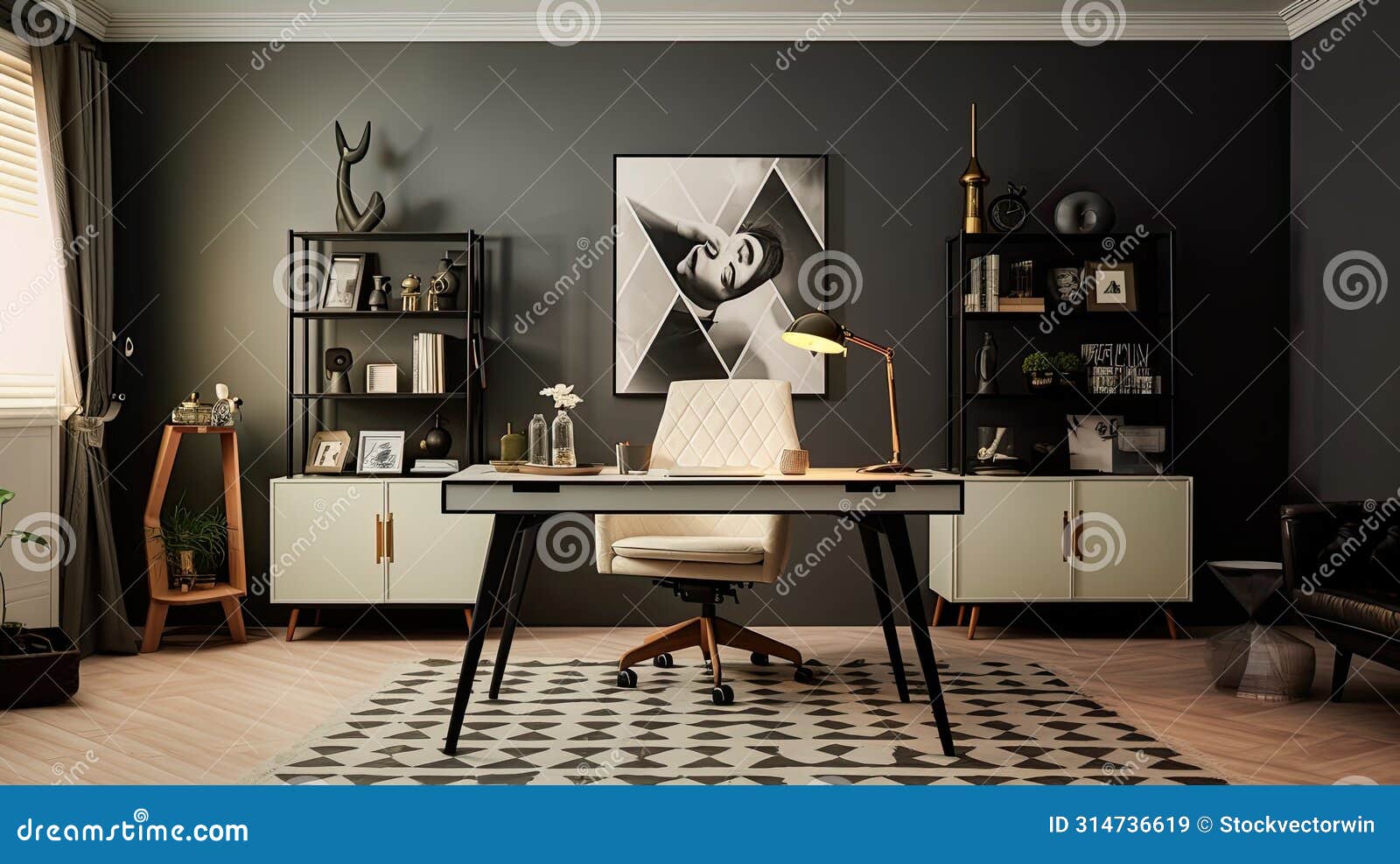 Sleek Interior Design Portfolio Stock Illustration - Illustration of ...