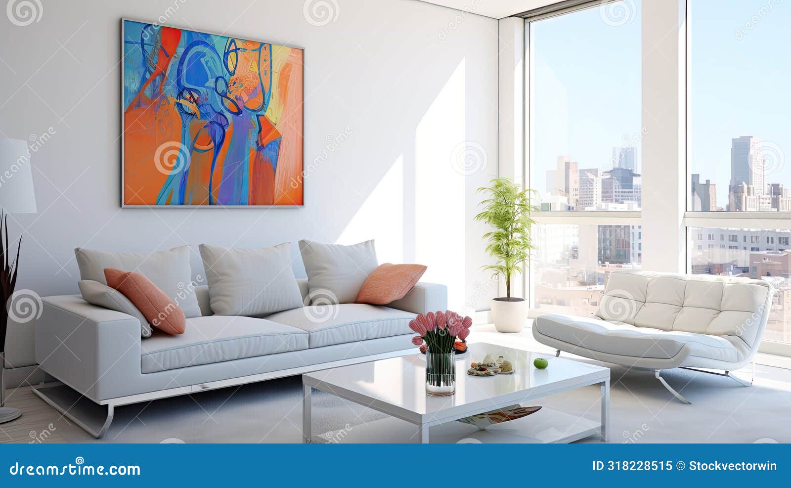 Sleek Interior Design Project Stock Illustration | CartoonDealer.com ...