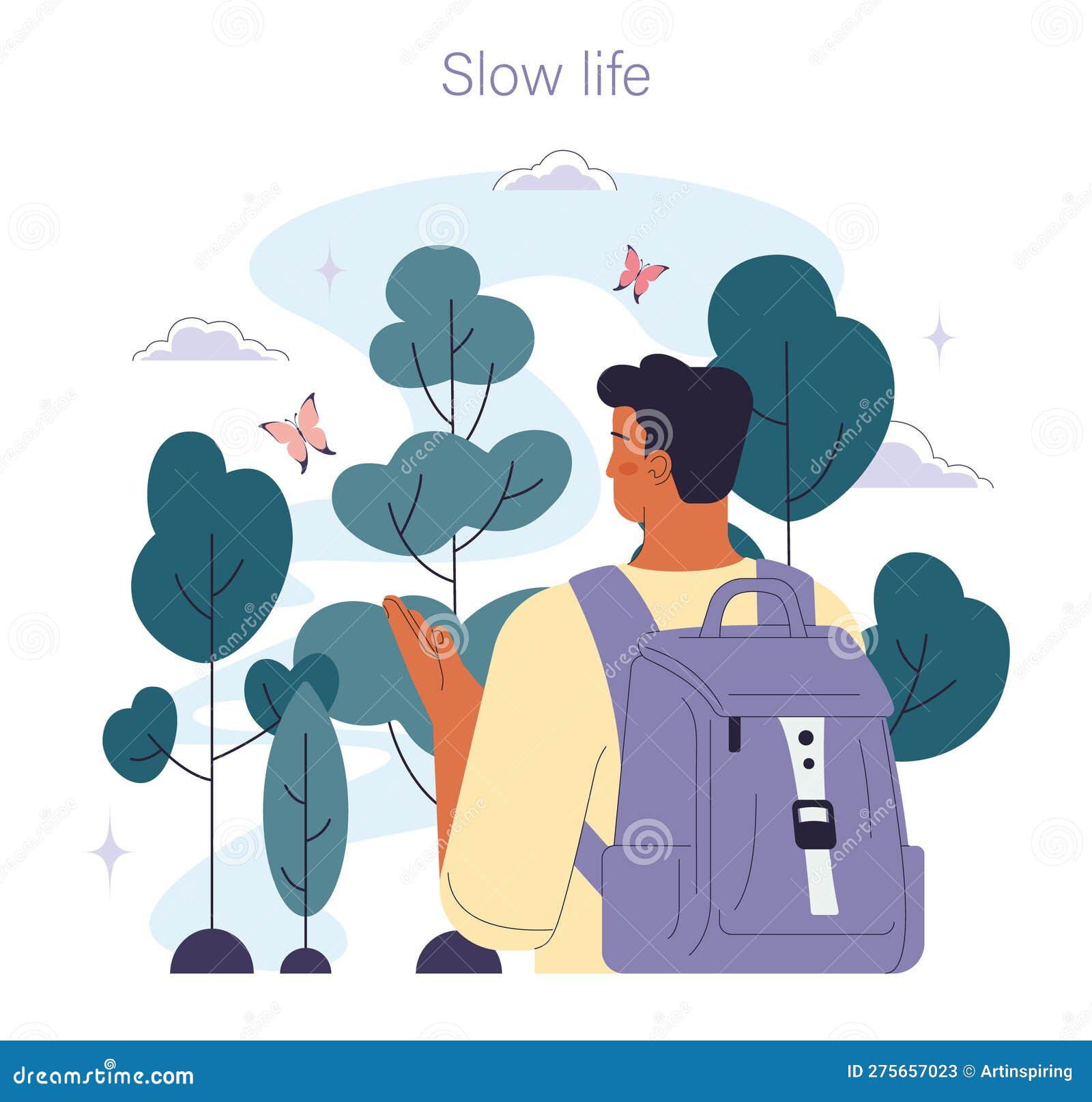 Slow Living Concept. Slow Life Principles and Activity Stock Vector ...