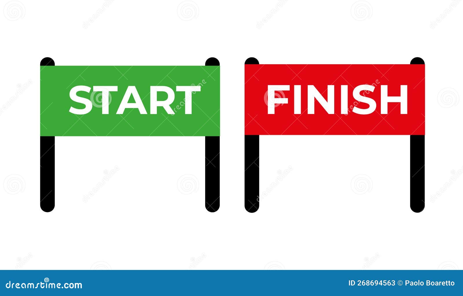 Start and Finish, Vector Illustration Stock Illustration - Illustration ...