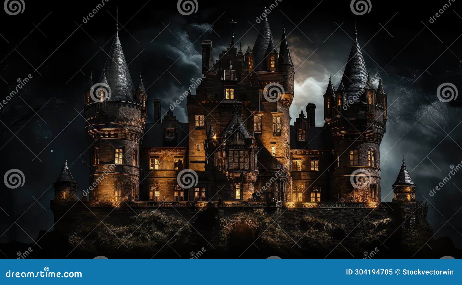 Structure Architecture Dark Background Stock Illustration ...