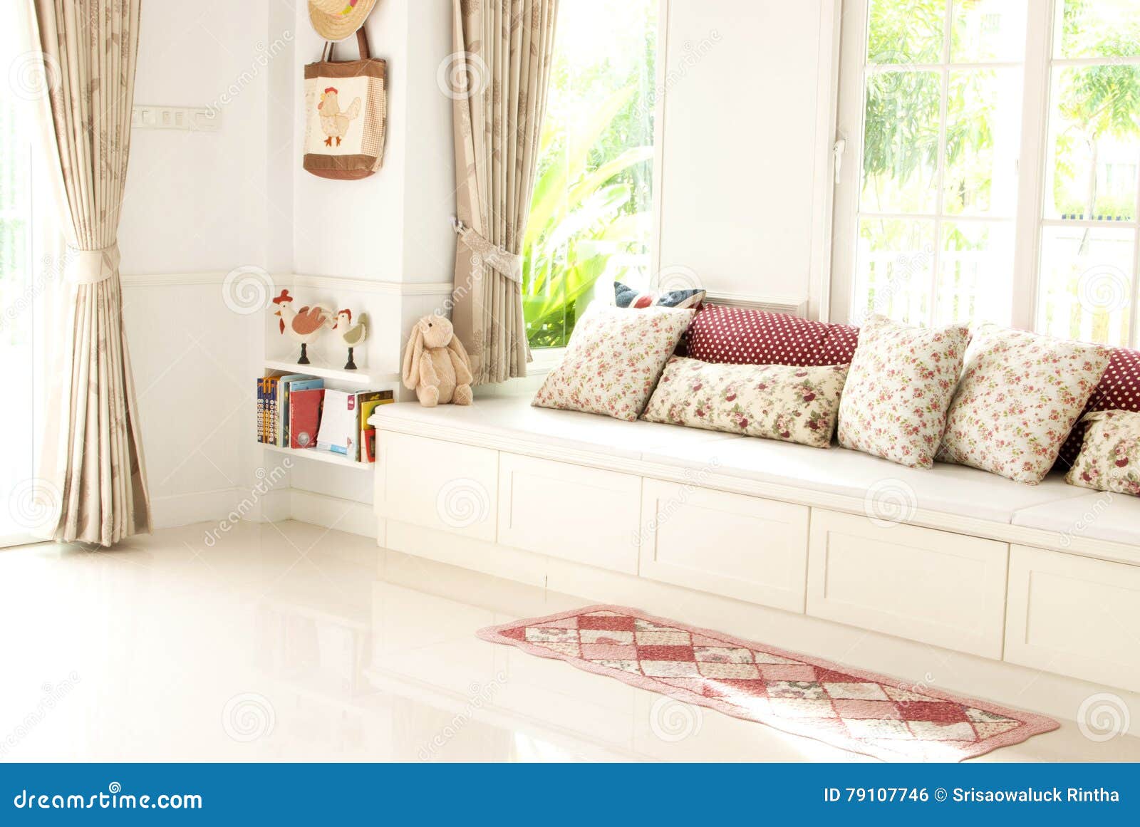 Vintage livingroom stock photo. Image of living, book - 79107746