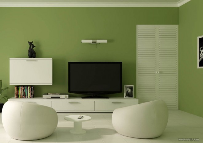 Green Living Room Wall Paint Ideas 9