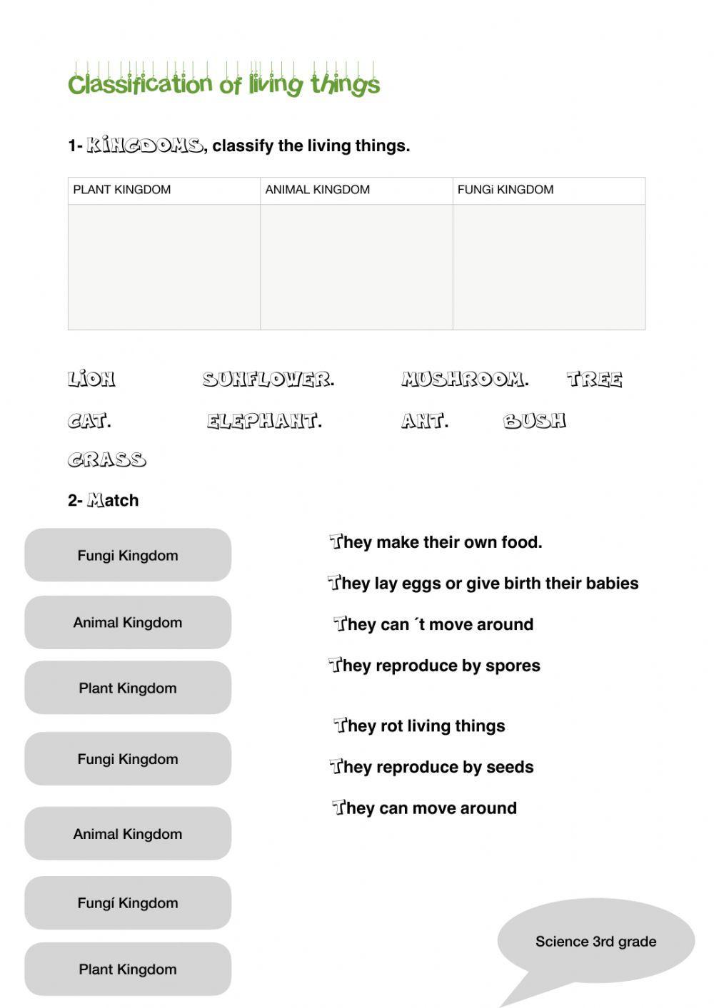 Living Things Worksheet | K5 Learning - Worksheets Library