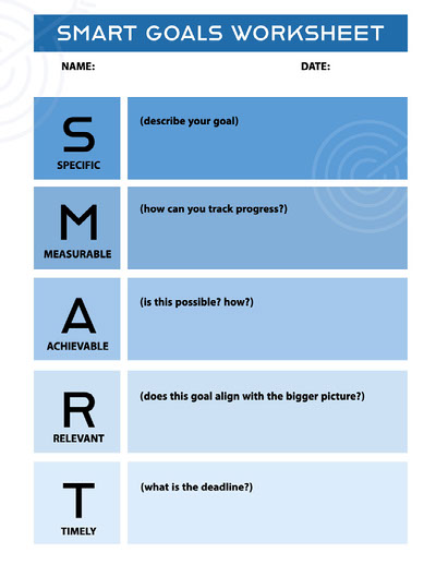Free SMART Goal Setting Worksheet Templates | Adobe Express ...
