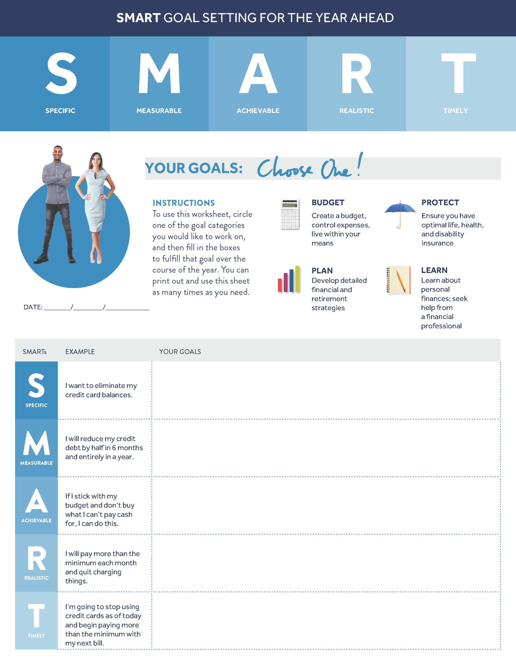 SMART Goal Setting - Worksheets Library