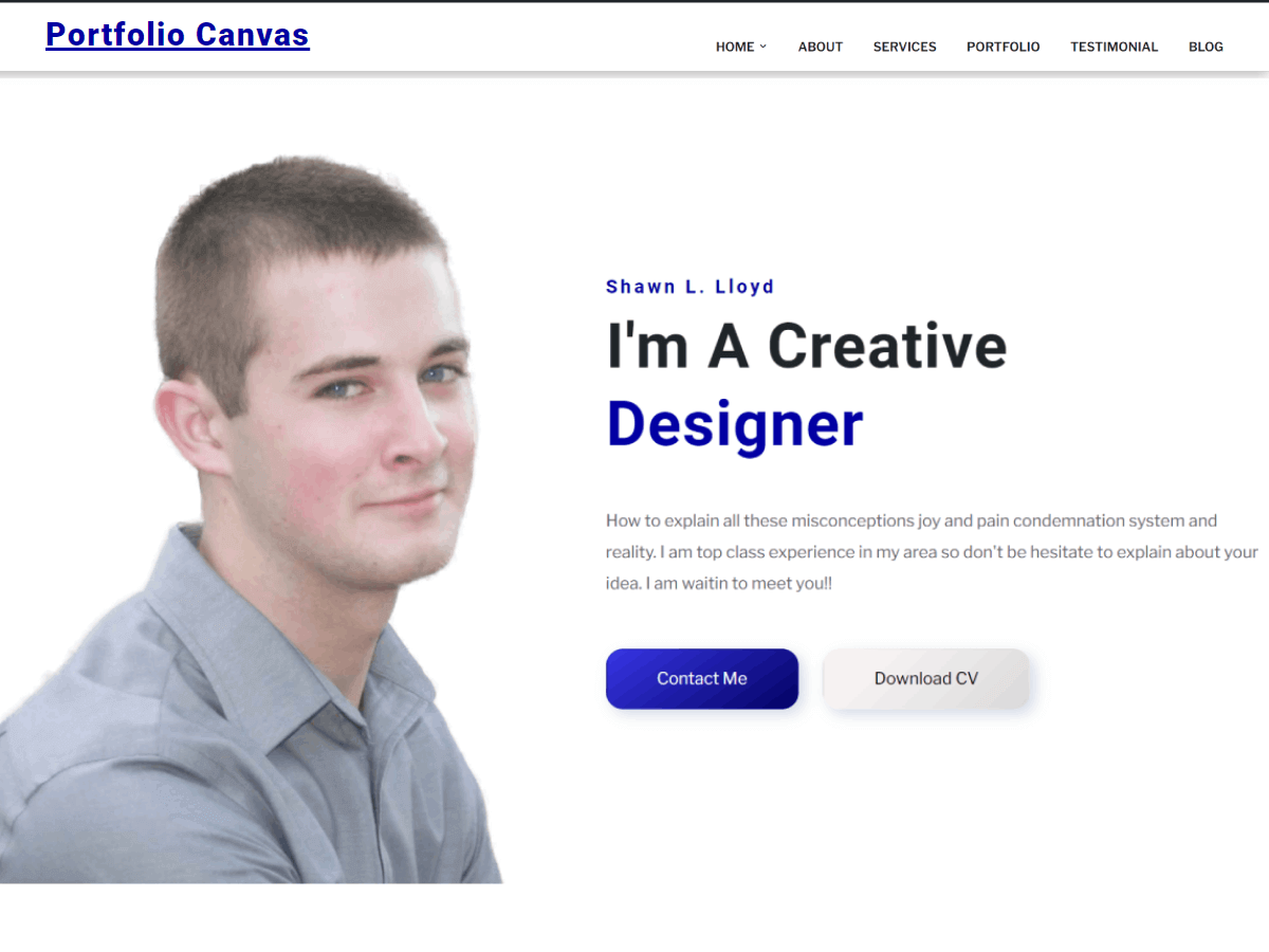 Portfolio Canvas - Wp Theme Space