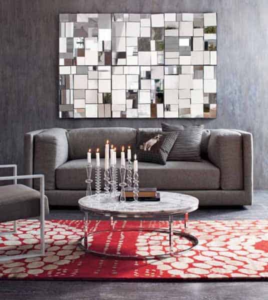 28 Unique and Stunning Wall Mirror Designs for Living Room