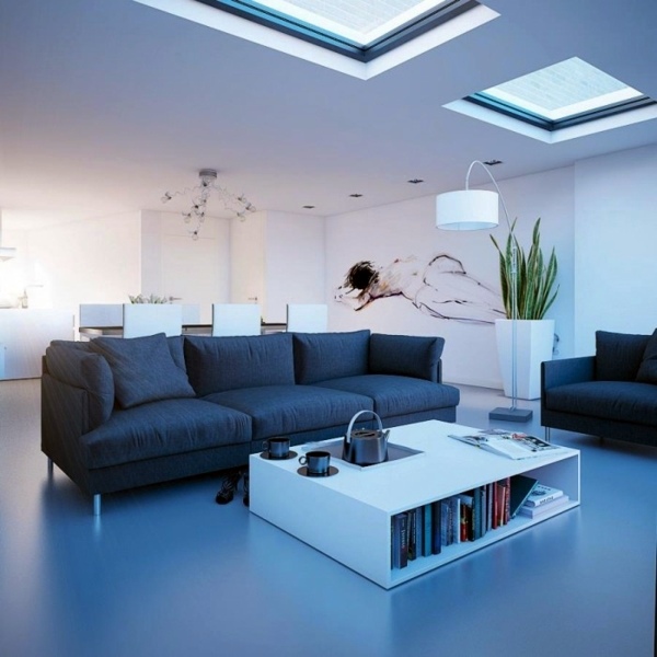 Living room with skylight – Ideas and Suggestions | Avso