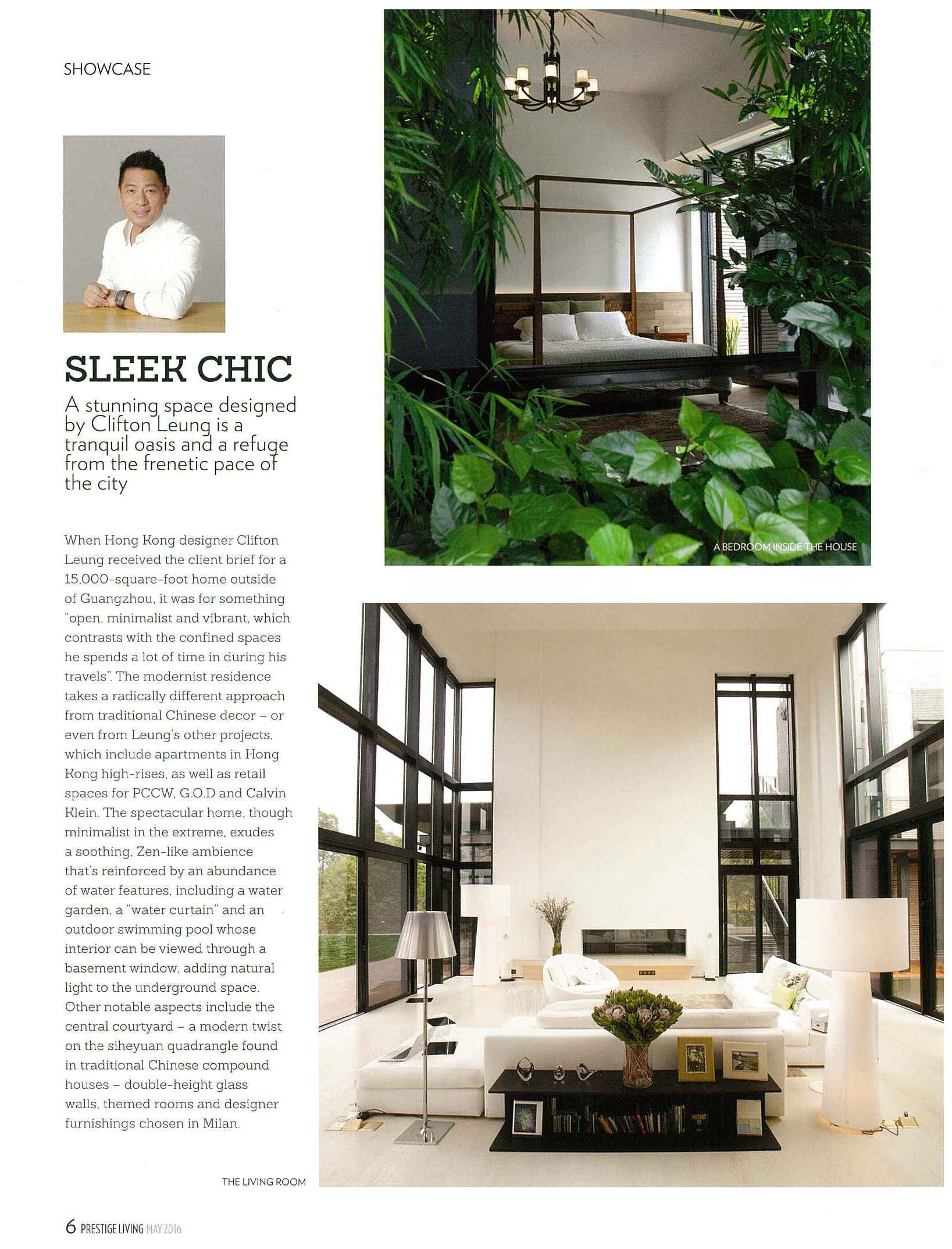 Sleek Chic | Prestige | May 2016 - Interior Design Hong Kong - Clifton ...