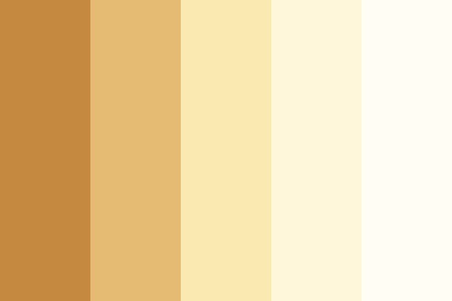Retro Brown to Yellow to Beige Gradient Color Palette