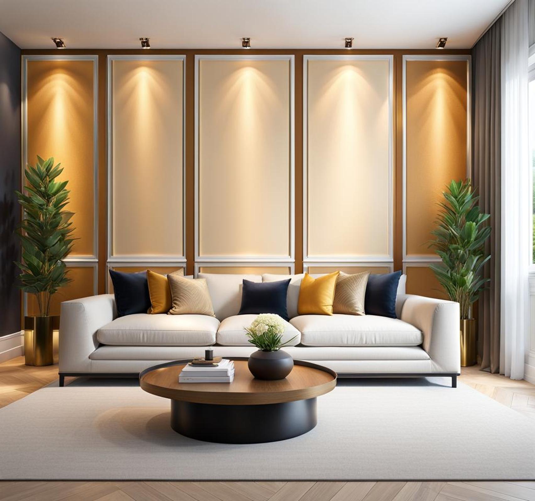 Double The Style Impact With A Two-Tone Living Room Wall - Corley Designs