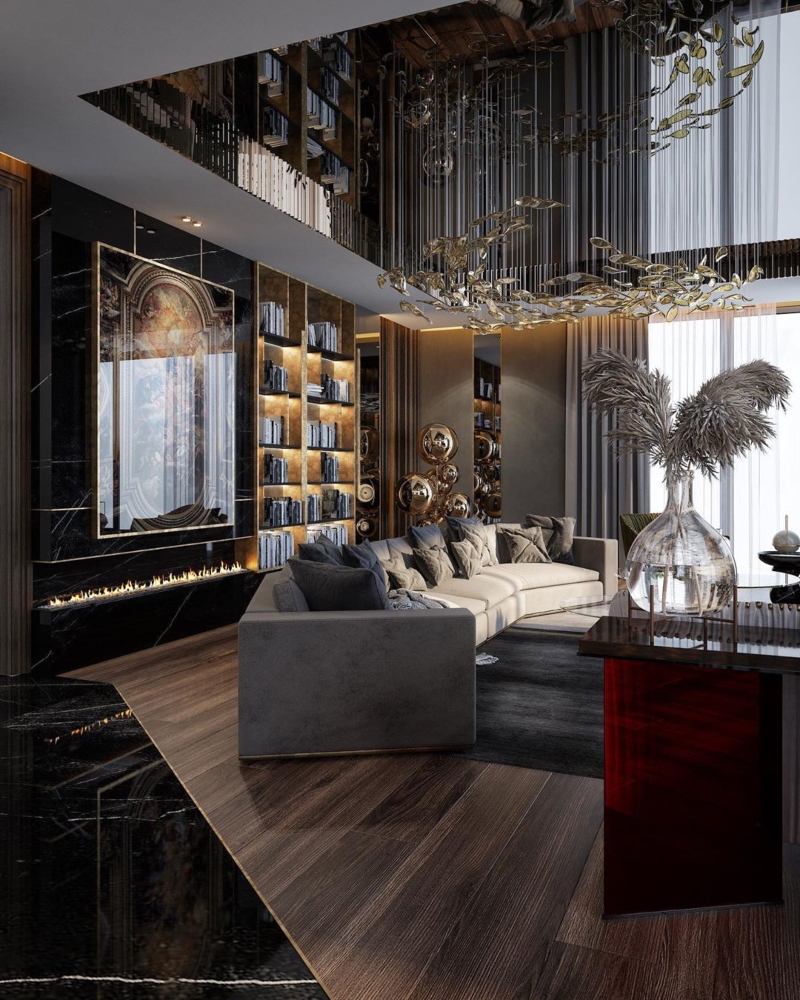 WARM TONES IN A CONTEMPORARY LIVING ROOM
