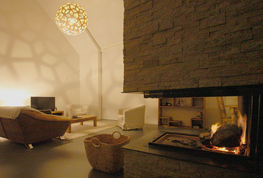 Living room: how to decorate with natural stone