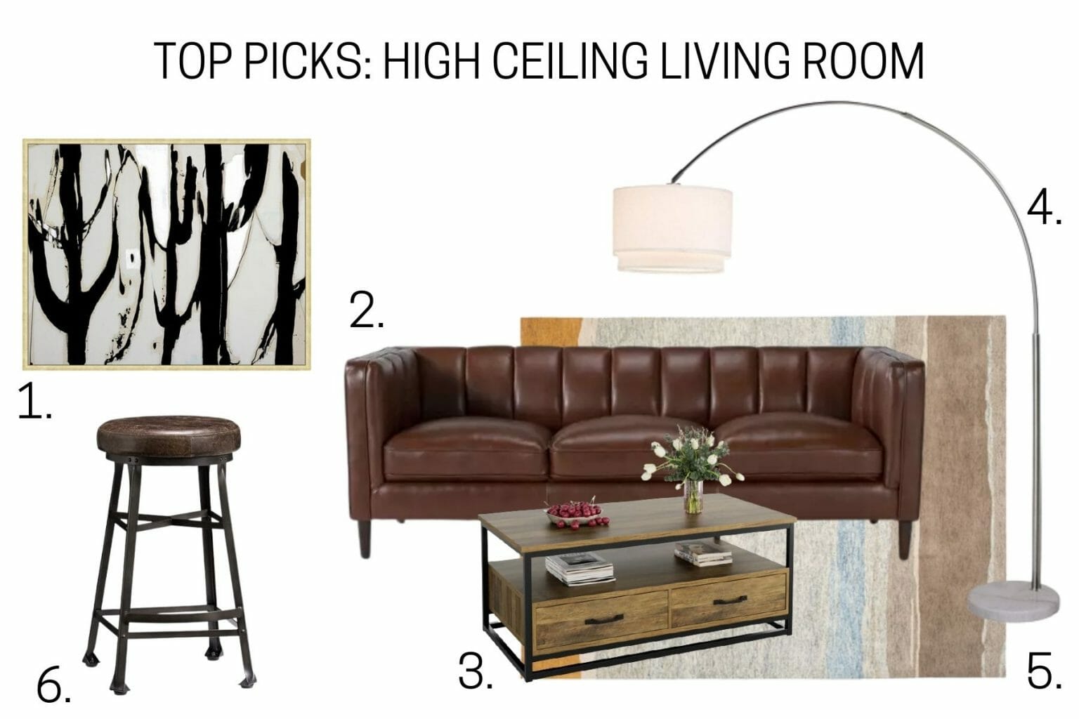 Before & After: Contemporary High Ceiling Living Room - Decorilla ...