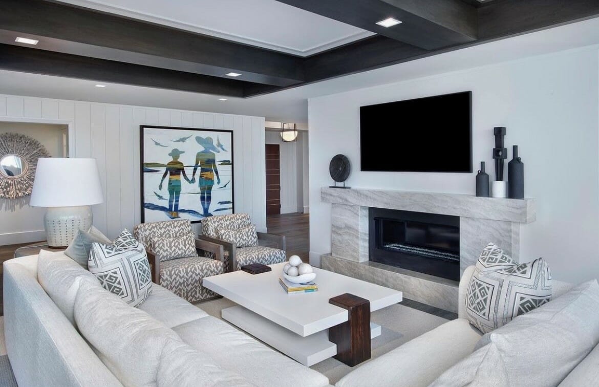 Modern Living Room With Sectional Sofa | Baci Living Room