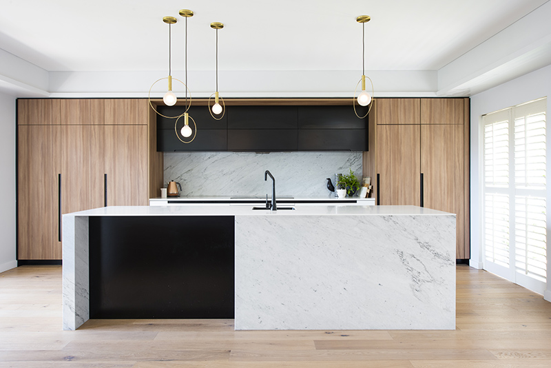 A sleek, modern kitchen