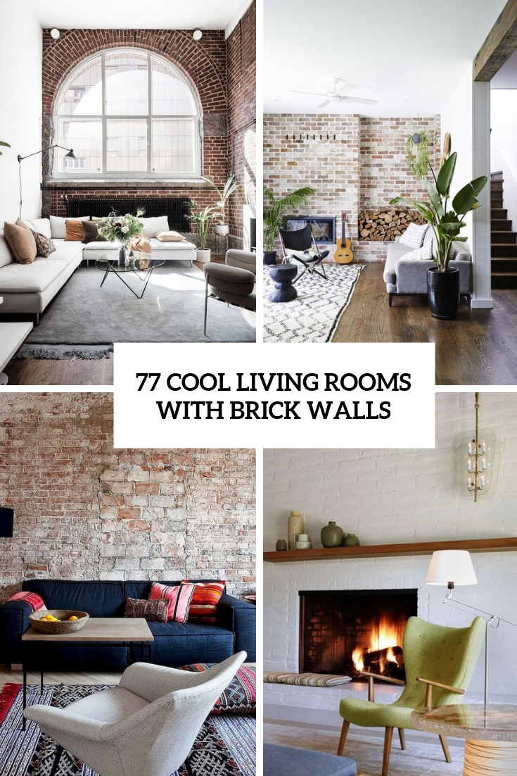 Red Brick Feature Wall Living Room | Psoriasisguru.com