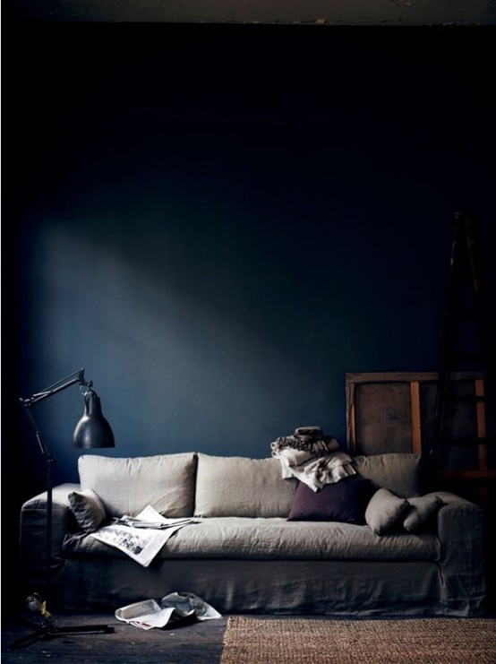 36 Stylish Dark Living Room Designs - DigsDigs
