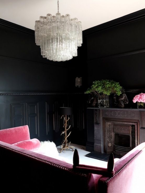 36 Stylish Dark Living Room Designs - DigsDigs