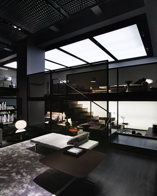 36 Stylish Dark Living Room Designs - DigsDigs
