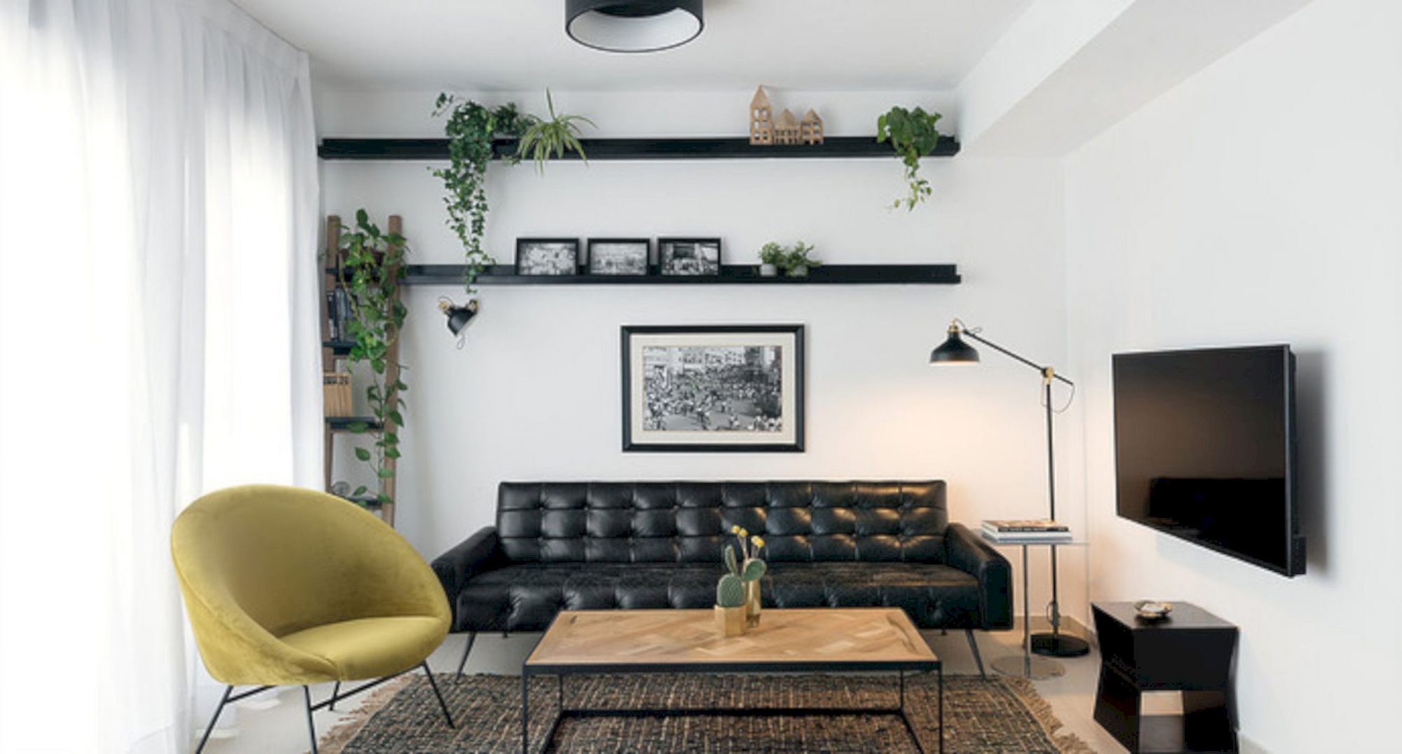 10 Living Room Design Ideas with Floating Shelves