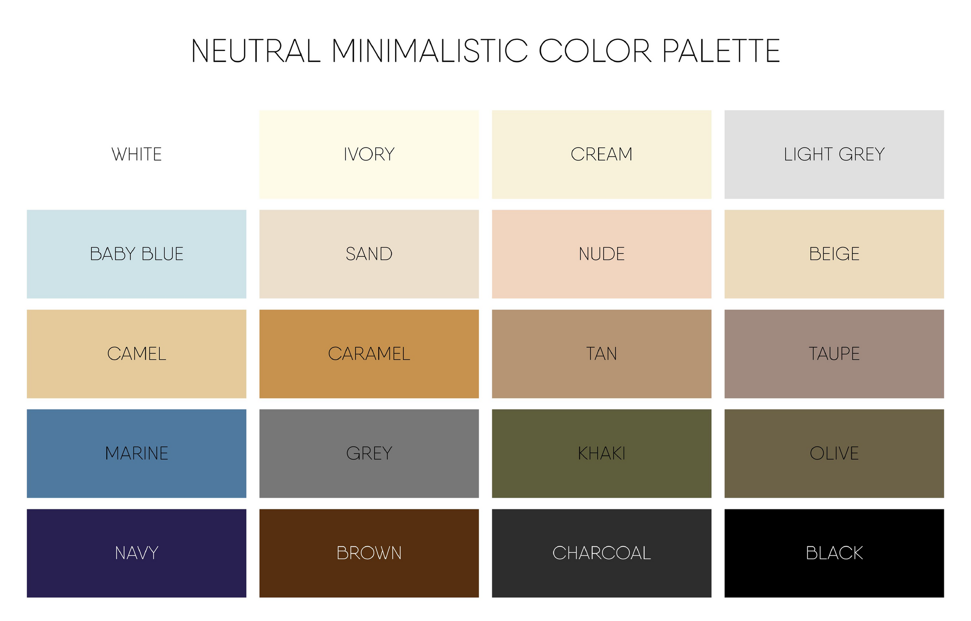 Neutral Color Scheme Clothing