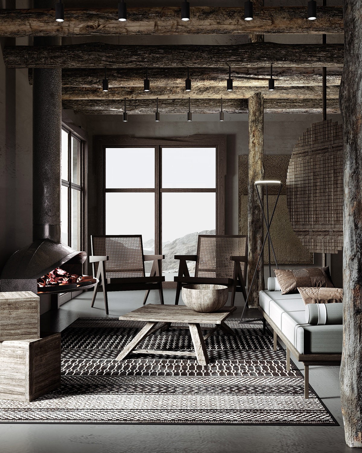dark living room decor | Interior Design Ideas