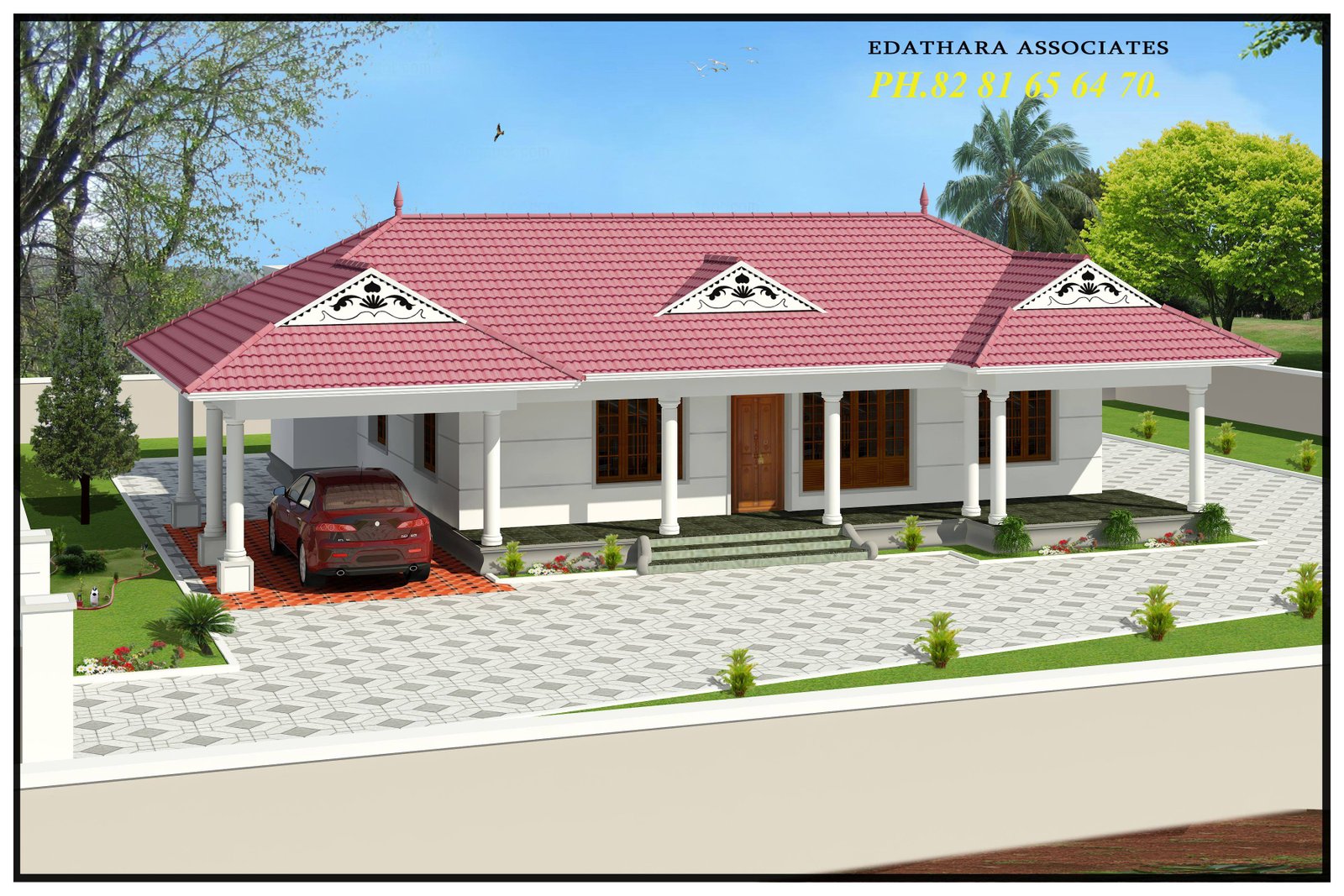 4 Bedroom Single Floor House Design Plan - bmp-willy