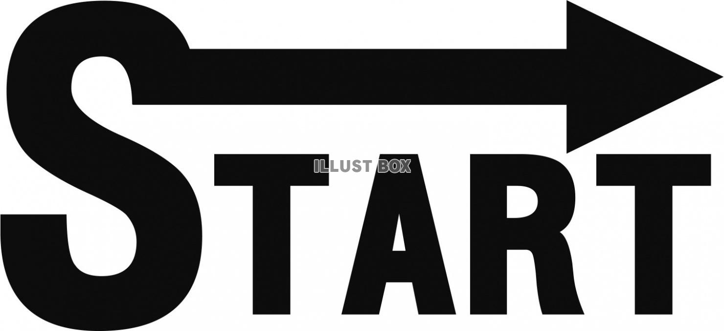 無料イラスト START(ｽﾀｰﾄ）のデザイン文字【JPEG】02