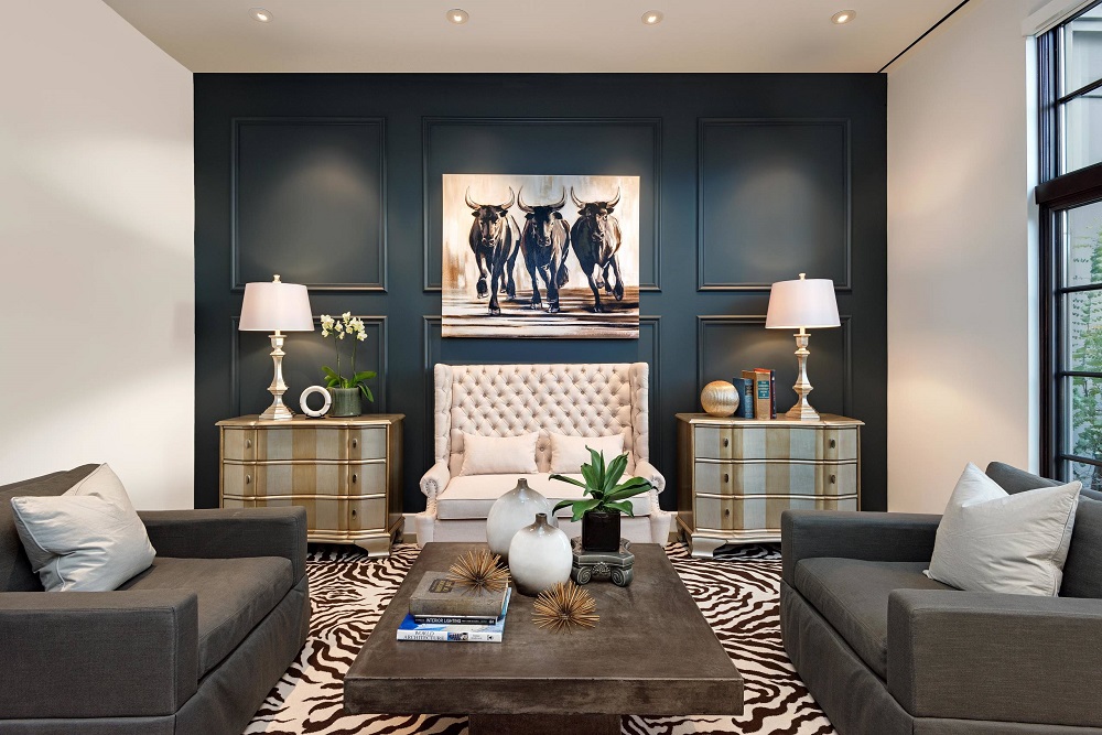 Living room accent wall ideas using various colors