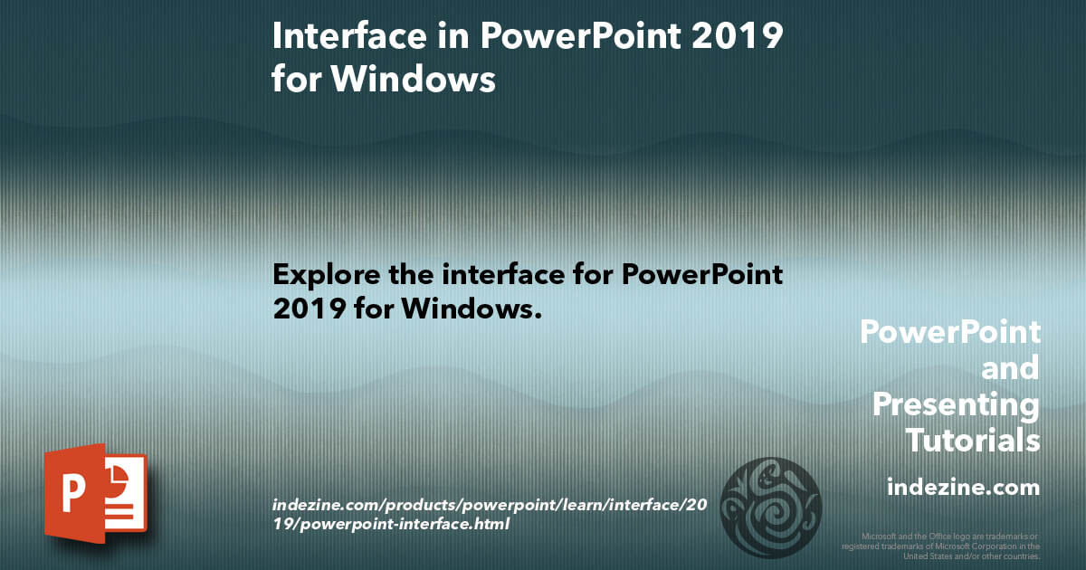 Interface in PowerPoint 2019 for Windows