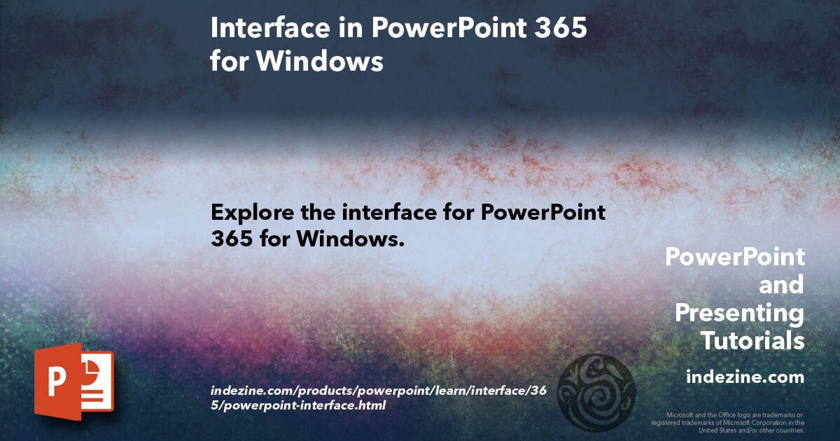 Interface in PowerPoint 365 for Windows