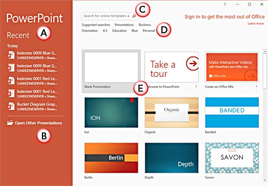 Presentation Gallery in PowerPoint 2016 | PowerPoint Tutorials