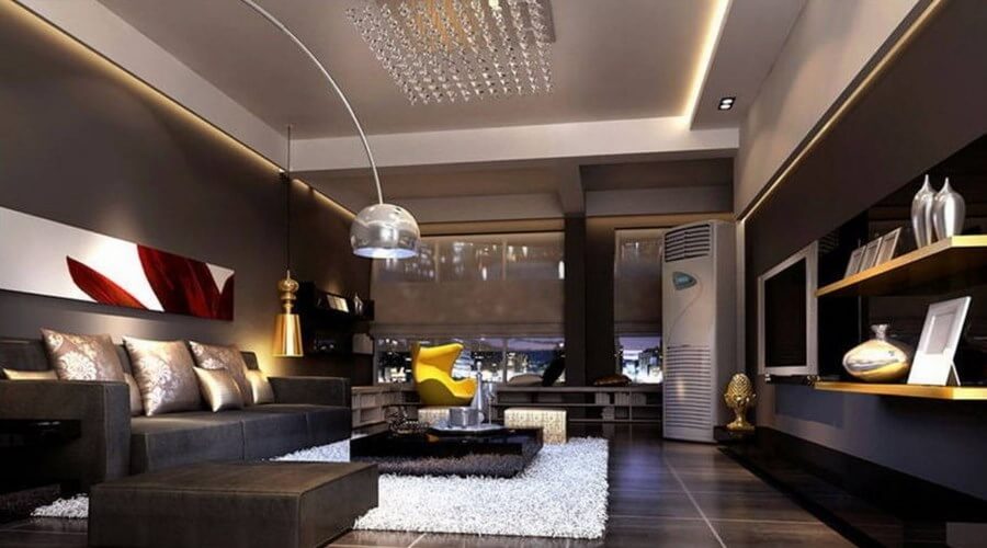 10 Stylish Dark Living Room Interior Design Ideas - Interior Idea