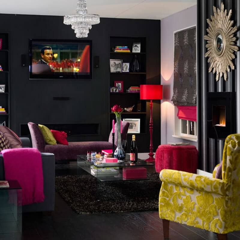 10 Stylish Dark Living Room Interior Design Ideas - Interior Idea