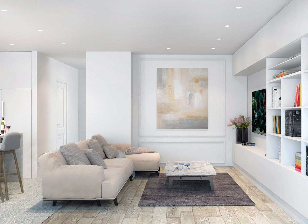 White living room decor ideas