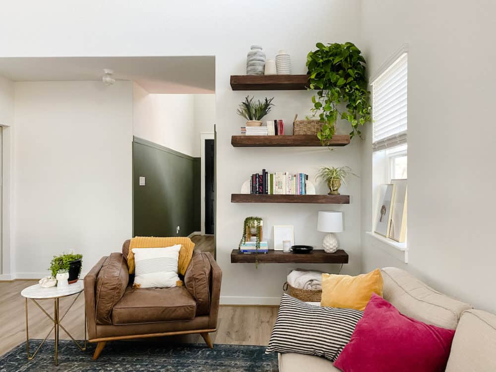 Pictures Of Floating Shelves In Living Room | Baci Living Room