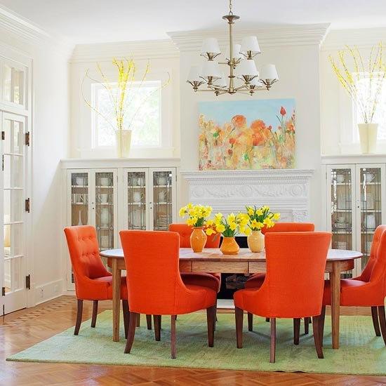 25 Ideas for Modern Interior Decorating with Orange Color Shades