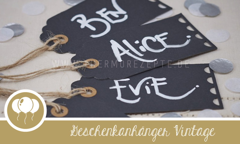 Geschenkanhänger im Vintage Look - Märchenfein
