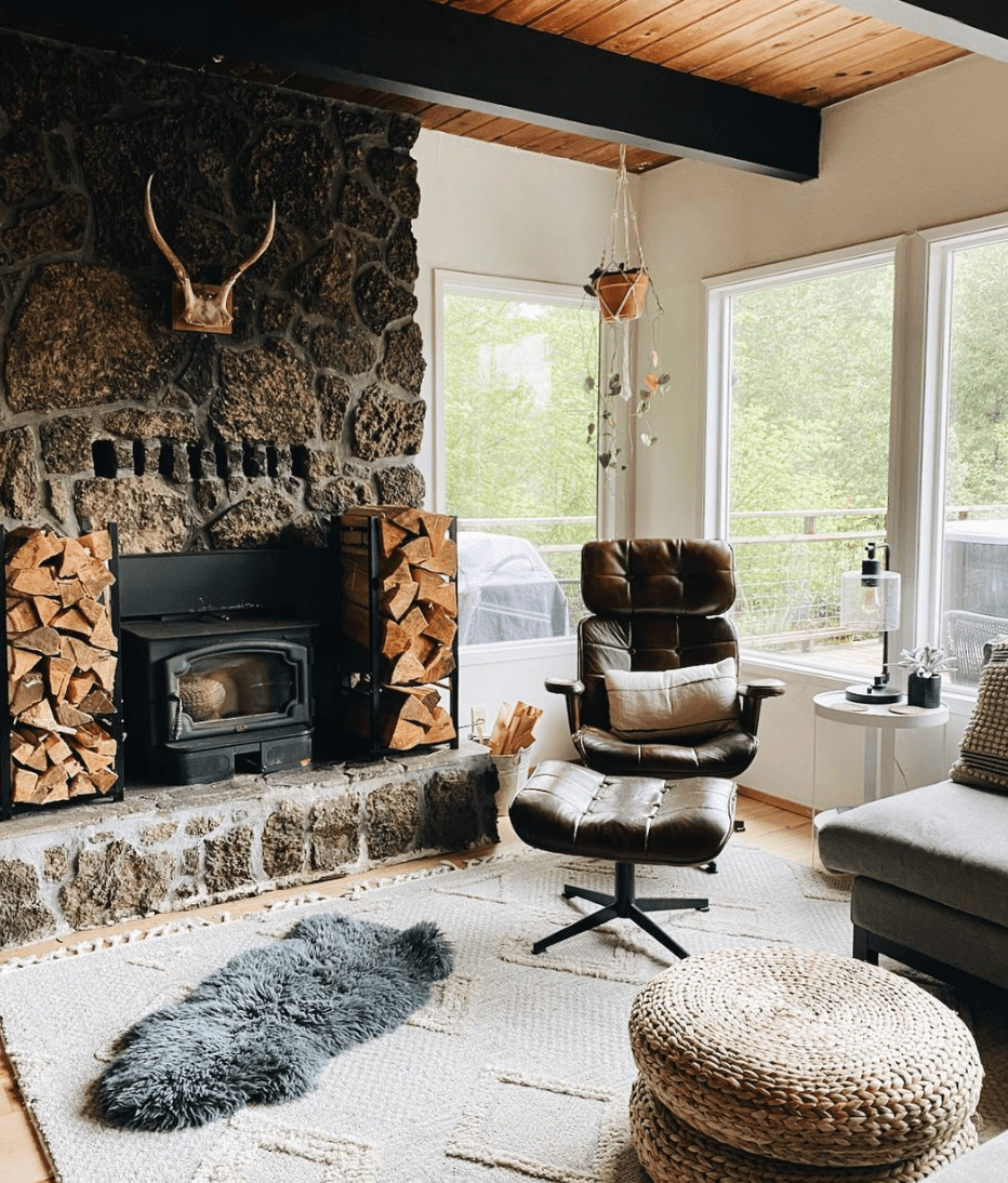 Living Room Designs With Stone Fireplace | Baci Living Room