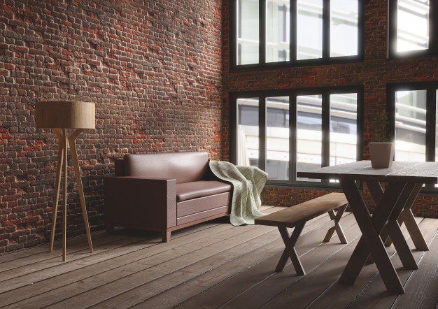 Brick Wall Design Living Room Singapore | Baci Living Room