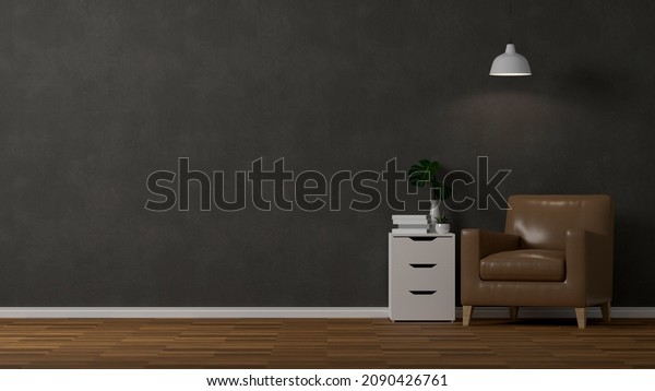 Modern Classic Vintage Living Room Interior Stock Illustration ...