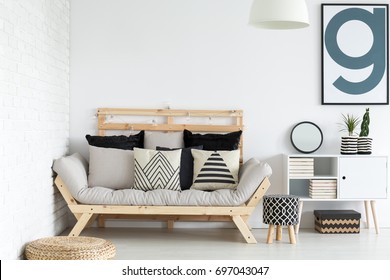 Modern Stylish Scandinavian Living Room Design Stock Photo 697043047 ...