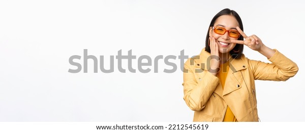 Portrait Stylish Asian Modern Girl Wearing Stock Photo 2212545619 ...