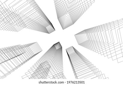 Architecture Modern Background Vector Illustration Stock Vector ...