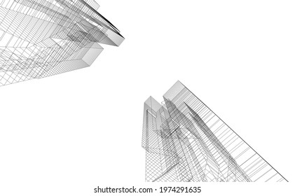 Modern Architecture Concept Vector Illustration Stock Vector (Royalty ...