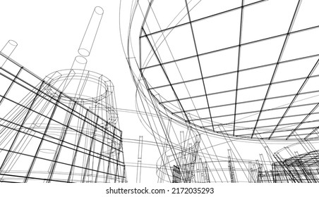 Modern Architecture Design Vector Illustration Stock Vector (Royalty ...