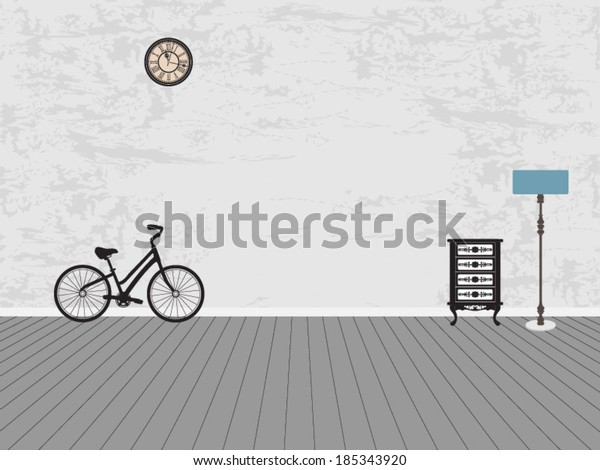 Old Room Interior Vector Format Stock Vector (Royalty Free) 185343920 ...
